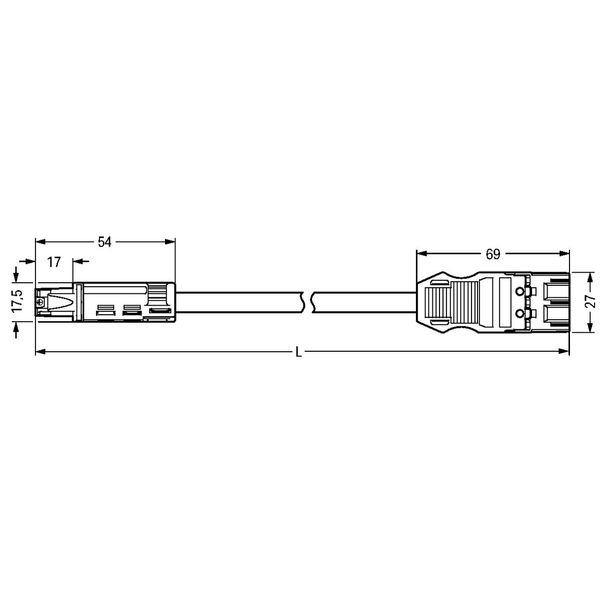 pre-assembled connecting cable Eca Plug/open-ended light green image 5