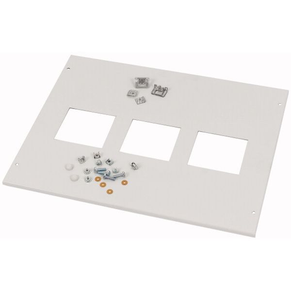 XMN242404CV Front cover, +mounting kit, for NZM2, vertical, 4p, HxW=600x425mm, grey image 1