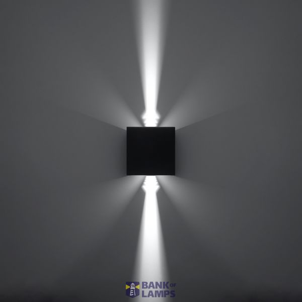 LUCA WALL LAMP BLACK LED IP54 LED image 3