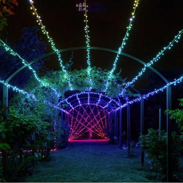 250L 5MM matt+clear flat RGBW lens light string, 8cm lamp spacing, transparent wire, BT+WiFi, Gen II, IP44, Plug F image 3