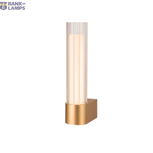 LYGANT single, wall-mounted light, 3000K, 8W, brass image 1