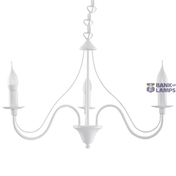 MINERVA CHANDELIER 3 WHITE E14 3X40W IP20 image 2