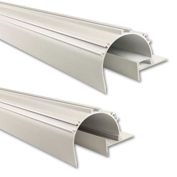 Ceiling aluminum profile AJ for plasterboard 101x68mm white Whitey diffusion 1m image 1