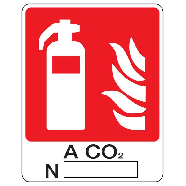 Fire sign - Al - Dimensions: 250x310 mm image 1