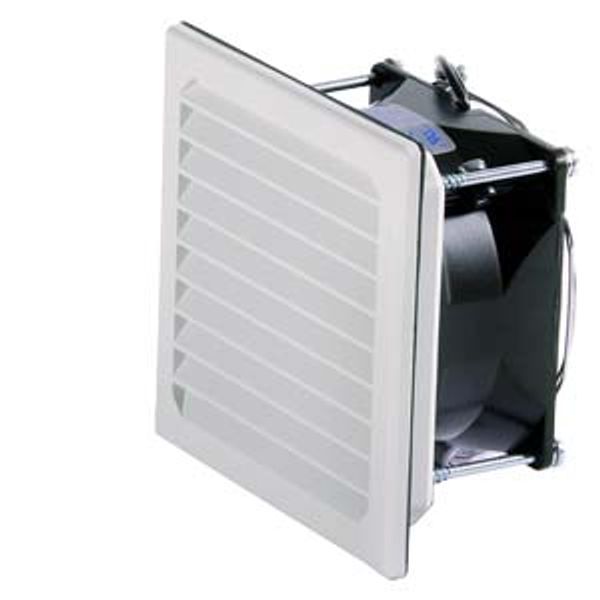 Filter fan, cutout: B: 92 mm, H: 92 mm, RAL 7035, IP54, air flow: 25 m3/h image 1