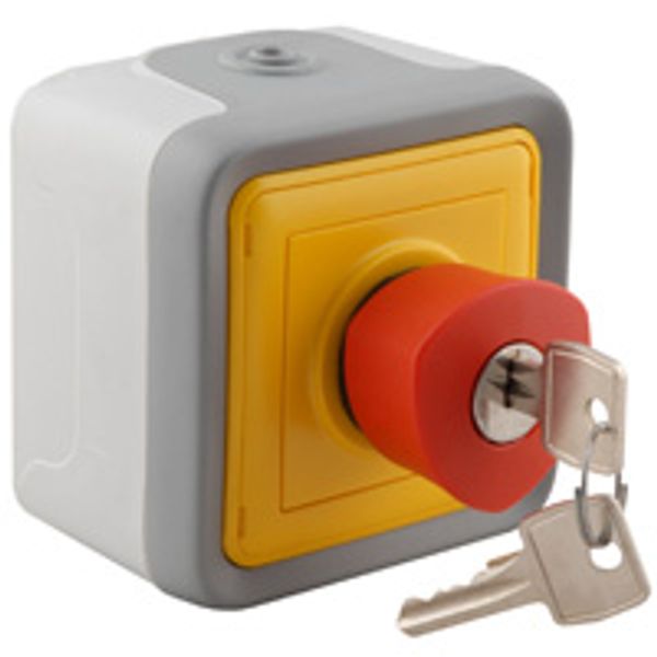 Plexo IP55 noodstop met sleutel image 1
