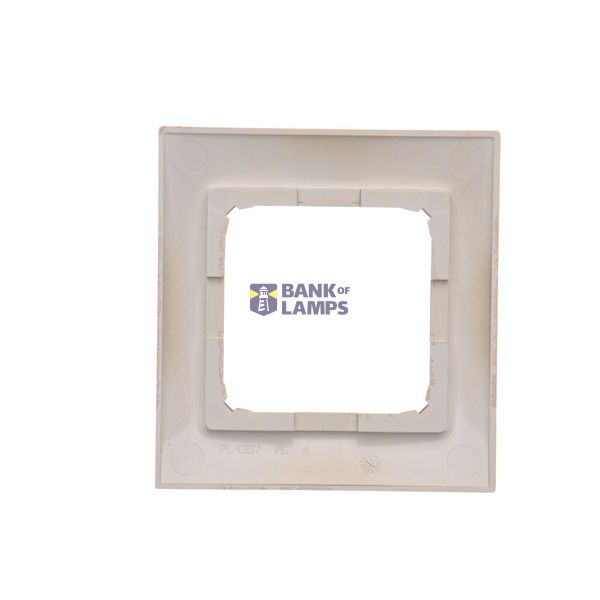 Double button with light indicator box for switches and push buttons, white image 1
