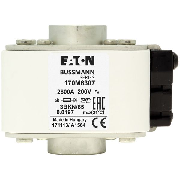 Fuse-link, high speed, 1250 A, AC 690 V, size 3, 76 x 92 x 126 mm, aR, IEC, type T indicator image 3