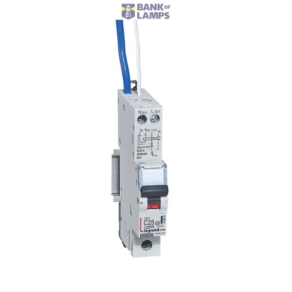 418976 RCBO DX3 10000A 1 pole 25A curve C type A 10mA image 2