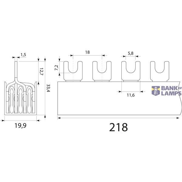 S124F16 S12-4F-16 power rail image 2