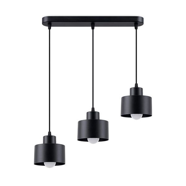 SAVAR 3 HANGING LAMP BLACK E27 3X60 IP20 image 1