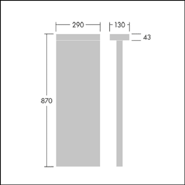 AXYL GREETB H870 DE 56L 930 A/S HFX ANT - LED bollard image 2