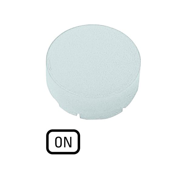 M22-XDLH-W-GB6 Button lens, raised white, ON image 4