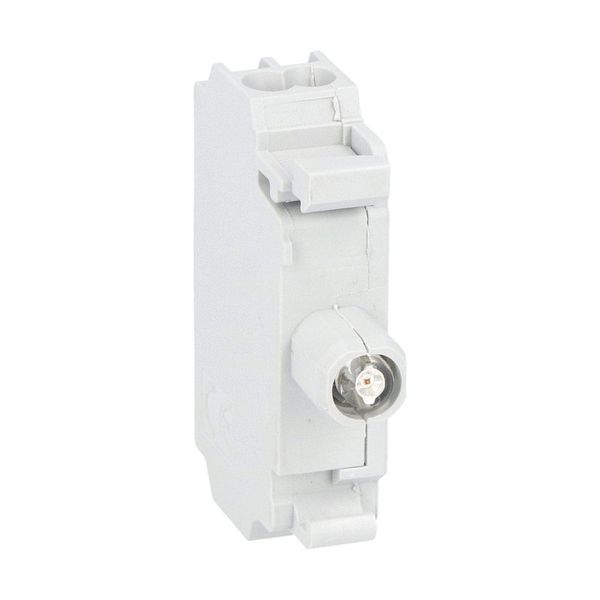 LED integrated lamp-holder, steady light Ø22mm Platinum series, spring-clamp termination, 185...265VAC. Red image 1