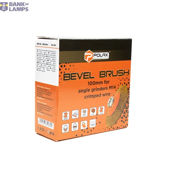 Bevel brush for angle grinders M14,100mm (crimped wire) image 2