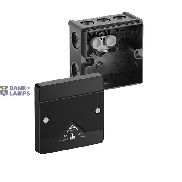 Junction box, Type of protection IP66, max. 2,5², Impact strength IK07, Protection class II, Ui 1000V AC, Ui 1000V DC, DLG, VDE, Halogen free image 1