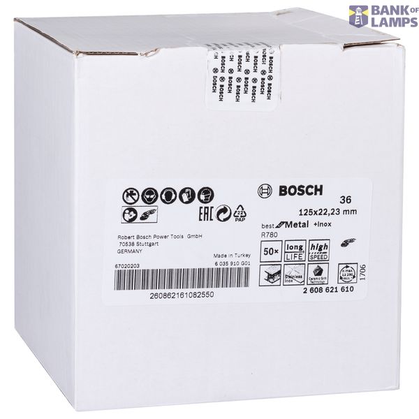 R780 fibre sanding disc, Best for Metal + Inox 125 x 22.23 mm, G36 image 2