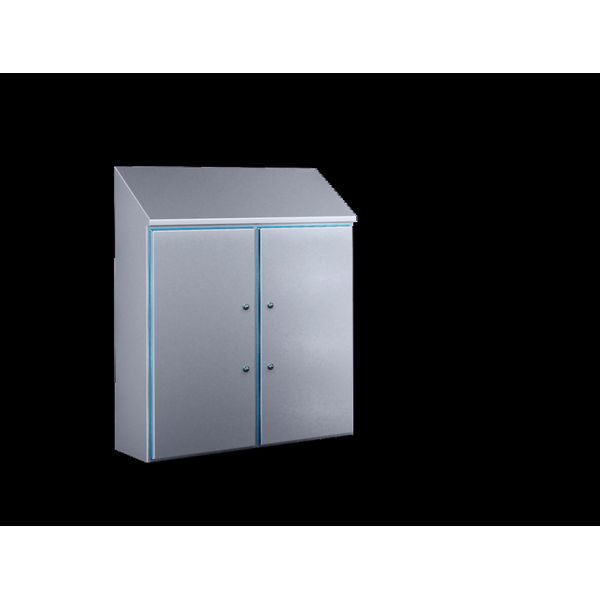 HD Compact enclosure, 1.4301, WHD 1010x1250x400 mm, height at the rear 1480 mm image 1