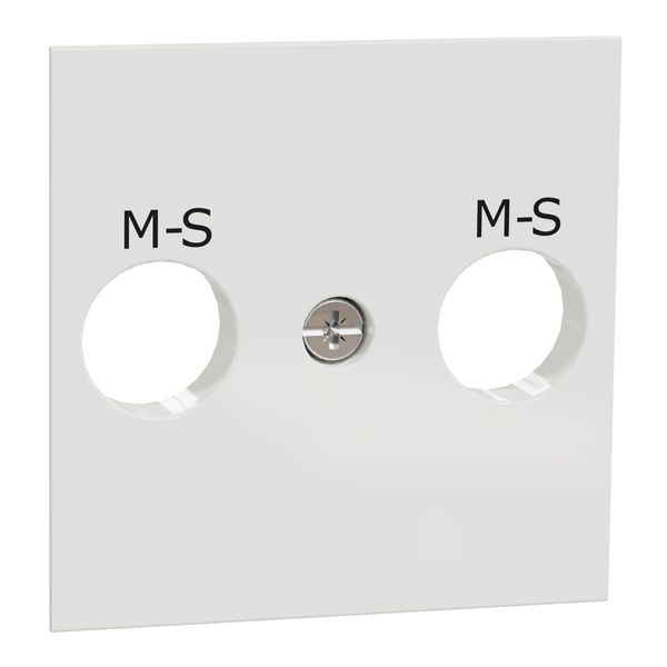 Unica - M-S multi-service double socket - White - mecha only image 1
