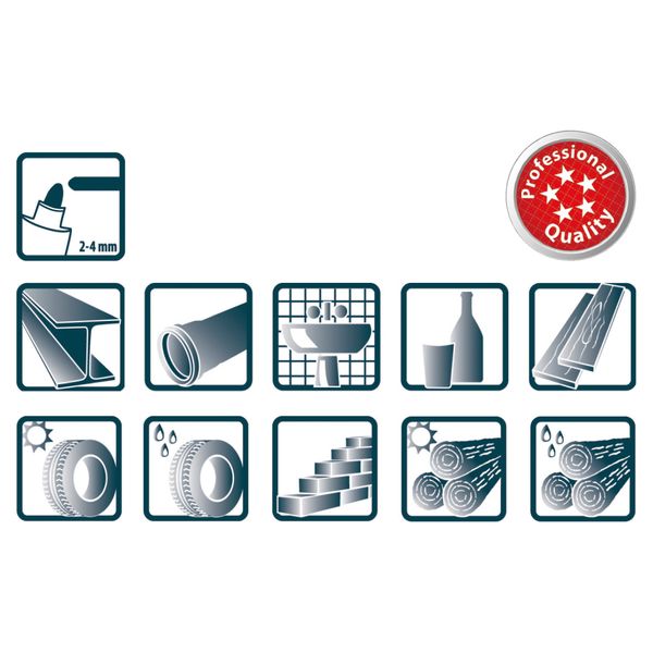 Pica 10 pcs 524/36 Paint Marker 2-4mm Round Tip Green image 2