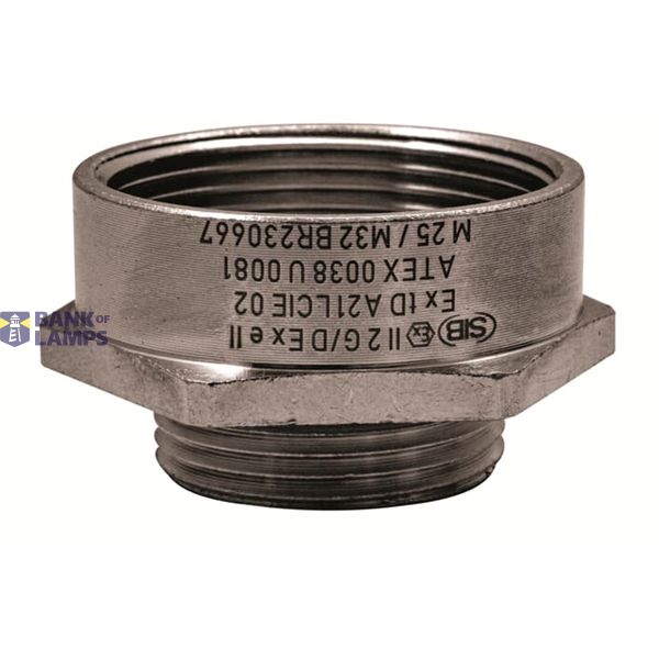 Enlarger Hexagonal with flat sealing ATEX EXE Nickel Plated Brass M20- image 2