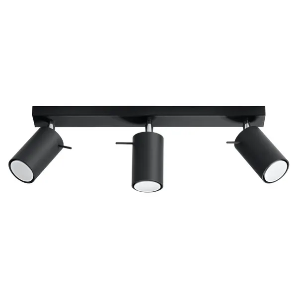 RING CEILING LAMP 3L BLACK GU10 3X40W IP20 image 1