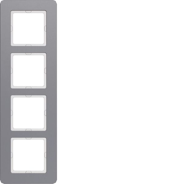 Frame 4gang, aluminium blasted image 1