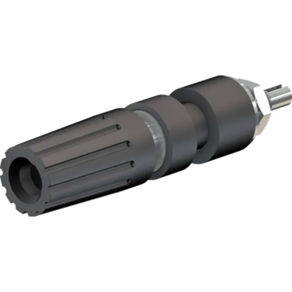 Pole terminal, 4 mm, black, 30 VAC/60 VDC, 35 A, M4 threaded bolt, nickel-plated, 23.0330-21 image 1