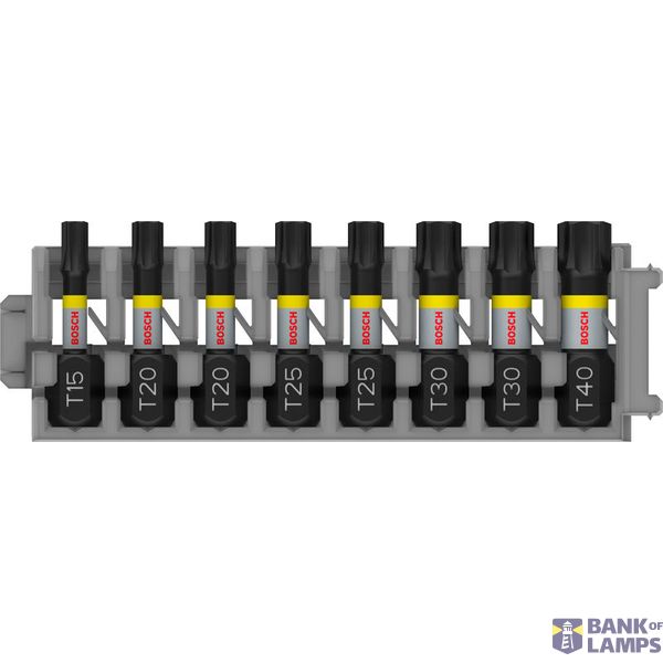 Impact Control Insert Bit Pack, 8-piece, 1xT15;2xT20;2xT25;2xT30;1xT40 image 1