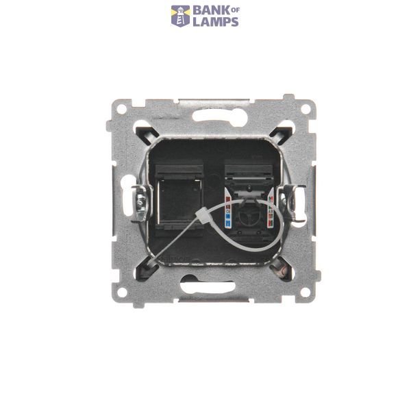 Single contact push button illuminated without pictogram, (module), 10AX, quick connection, Gold matt, metalic image 1