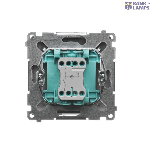 Touch panel 1 module, Modul 1: 4 touch fields, Fixing: horizontal, Silver mist image 1