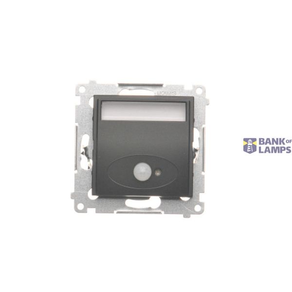 LED luminaire with motion sensor, 230V, black matt image 1