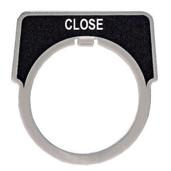 Legend, Harmony 9001K, Harmony 9001SK, 30mm, aluminium, black with silver letters, 40x43mm, marking CLOSE image 1