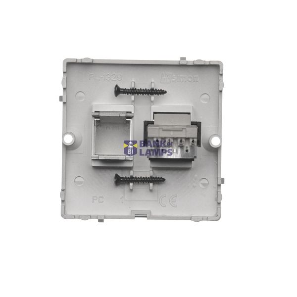 Touch panel 3 modules, Modul 1: 1 touch field, Module 2: 2 vertical touch fields, Module 3: 1 touch field, Fixing: horizontal, White pearl image 1