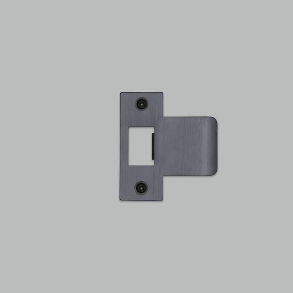STRIKE PLATE KIT / T SHAPED / 75 MM DOOR / GUN METAL image 1
