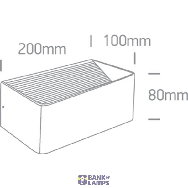 BLACK WALL LIGHT LED 6W WW IP20 230V image 2
