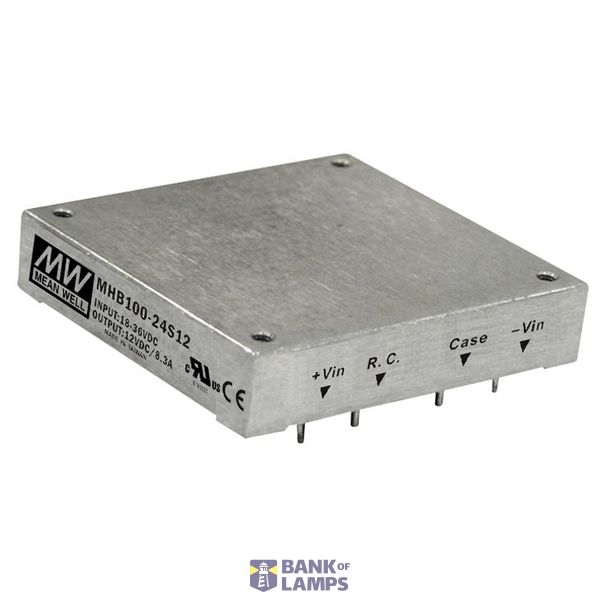 MHB100-24S24 DC/DC Converter 18-36V:24V 4.17A 100W, MEAN WELL image 1