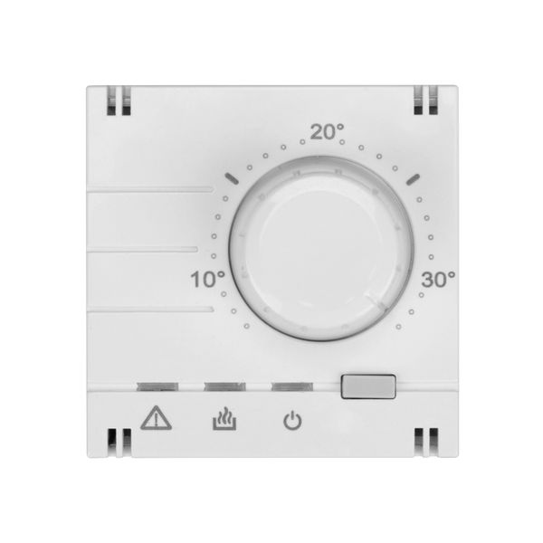 Analog room thermsotat - top part, heating, white image 1