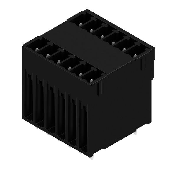 PCB plug-in connector, male header, closed side, THT solder connection, 3.81 mm, Number of poles: 12, 180°, Solder pin length (l): 3.2 mm, tinned, black, Box image 2