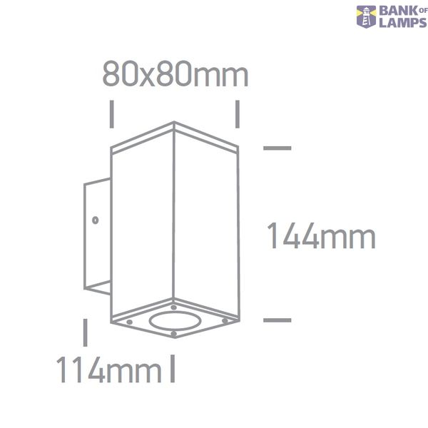 BLACK COB LED 2x6W WW IP54 230V image 2