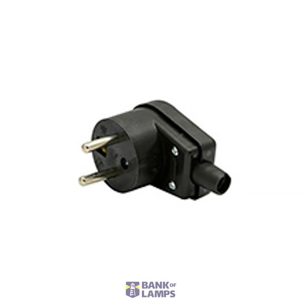 Angle plug 16A 250V IP20 black VWK 220-05 image 1