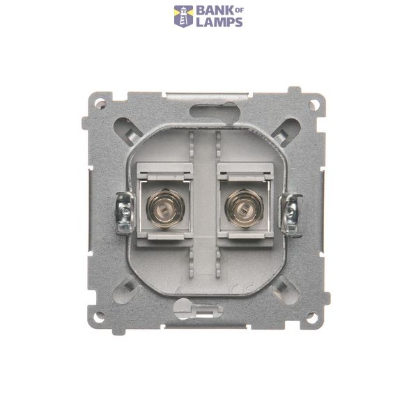 Double intermediate switch without pictogram, 10AX, graphite mat image 1