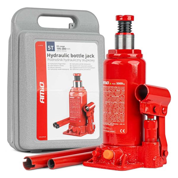 Bottle hydraulic jack 5T PVC box AMIO-04183 image 1
