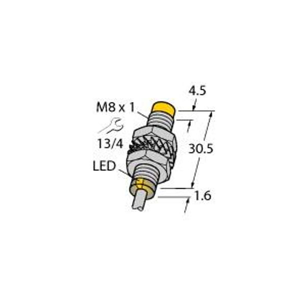 Inductive Sensor With Increased Switching Distance   NI5-M08-VN6X 7M image 1