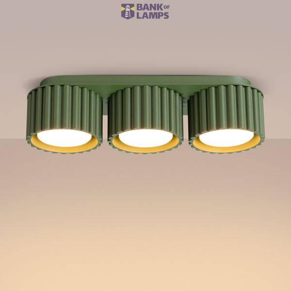 Ceiling lamp AURA 3 olive green Gx53 image 6