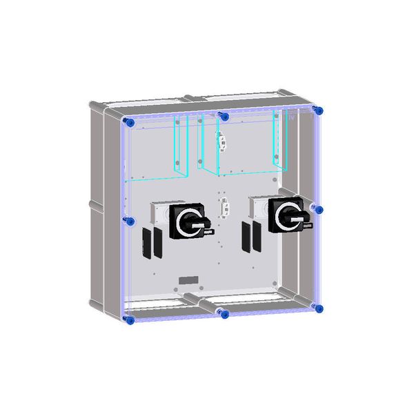 Switch enclosure prepared for 2 NZM1 MCCB 3P image 3