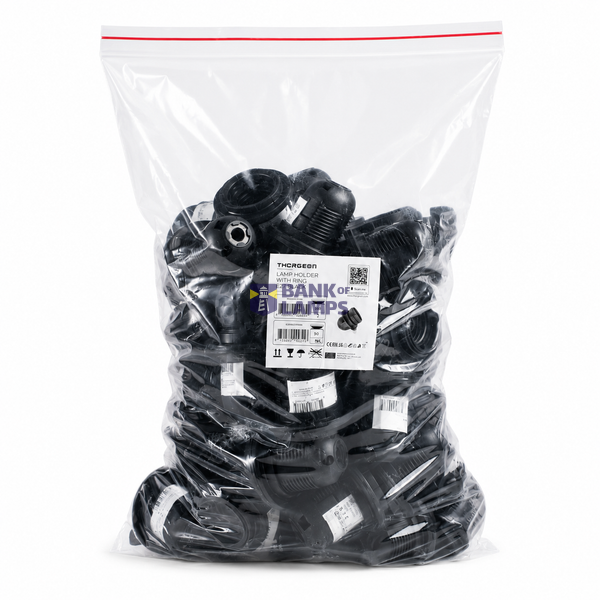 Lamp Holder with Ring E27 Black (50pcs bag) image 3