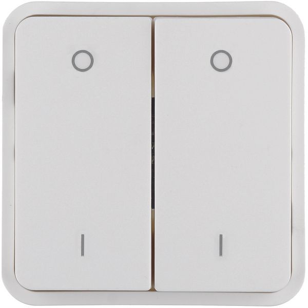 Rocker 2gang for W.1 push-button BCU, imprint top 0/bottom 1, polar wh image 1