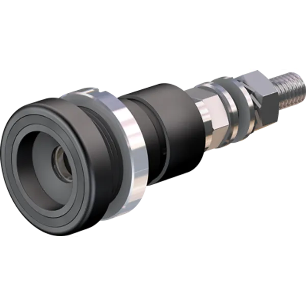 6 mm socket, threaded bolt, mounting Ø 18.5 mm, black, 14.0010-21 image 1