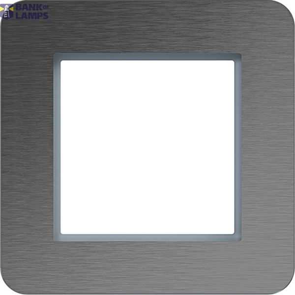 Cover frame single, C.8, stainless steel image 1
